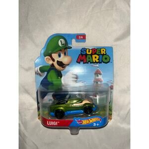 Mattel  Hot Wheels Character Car  Super Mario Collection LUIGI New